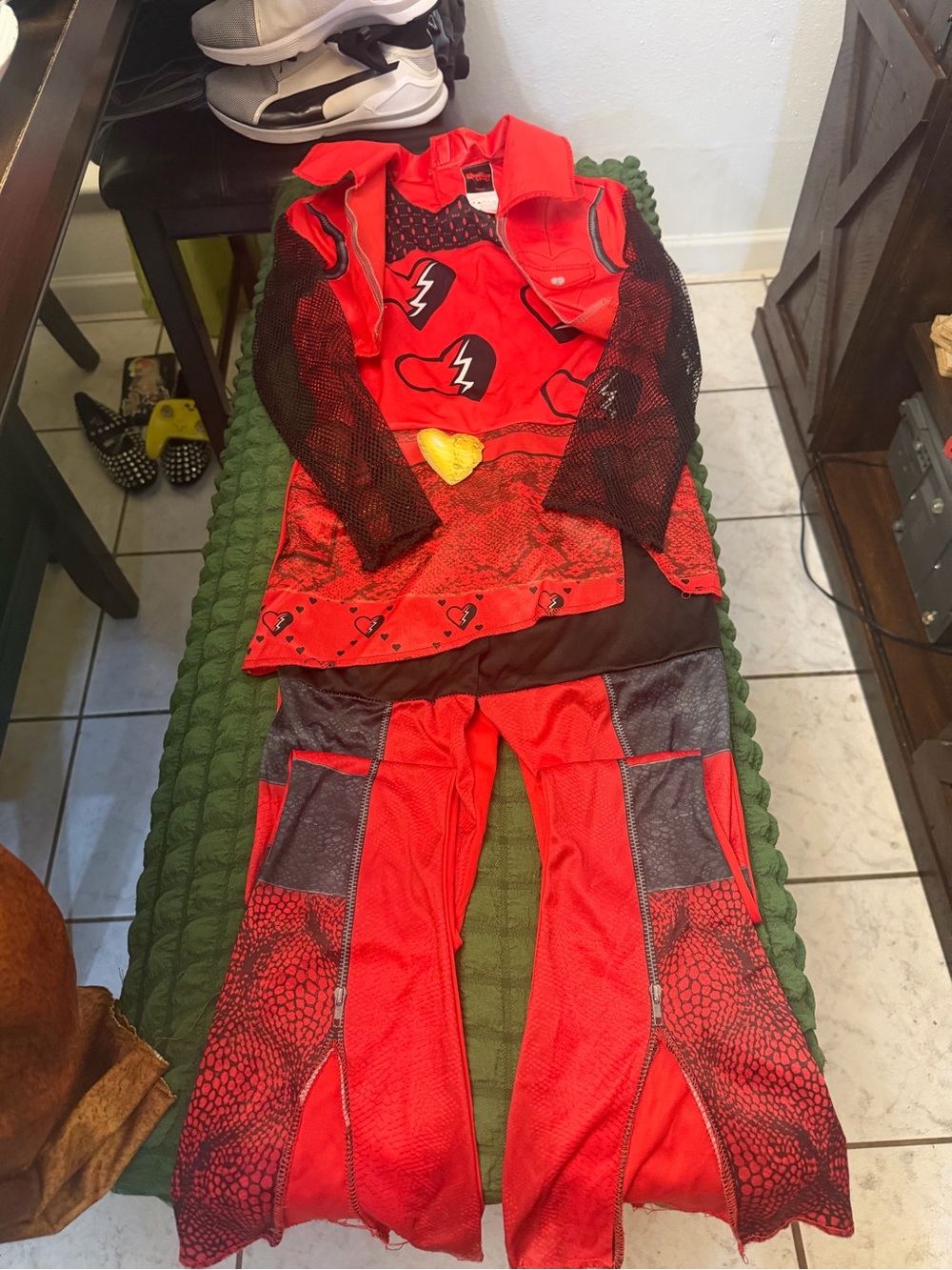 Disney Red and Black Lightning Heart Costume